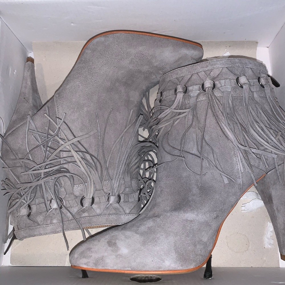 Grey suede Nine West boots